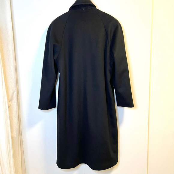 Vintage 80s Made in Canada Virgin Wool Coat Suede Appliqué Floral Cord Bead M/L - Picture 5 of 13